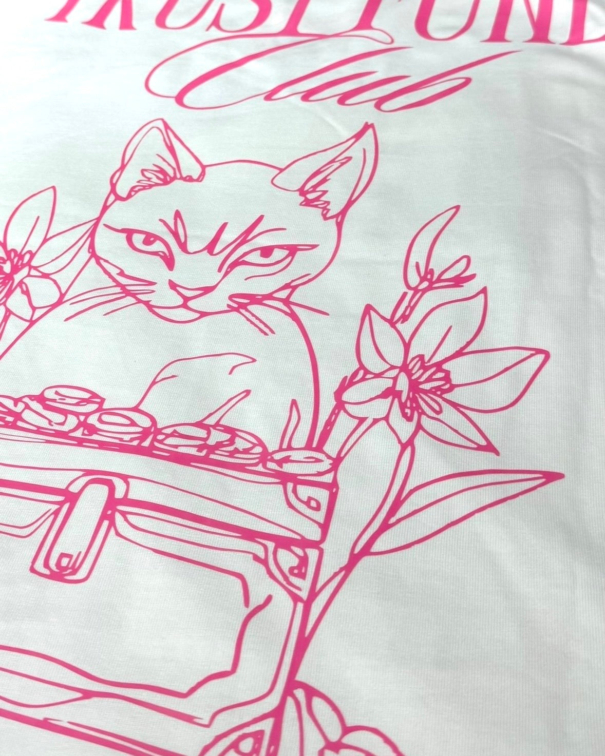 TRUST FUND 250G TEE — IVORY / PINK