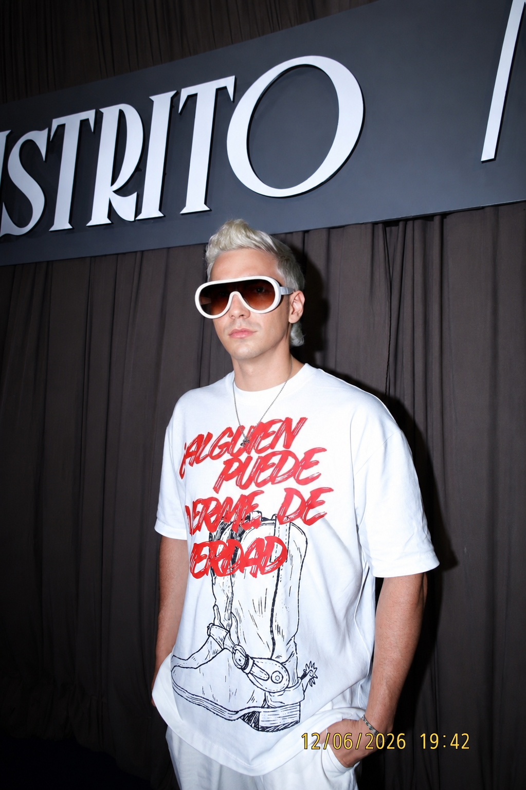 VERME DE VERDAD 310G TEE — WHITE / RED — CALI FASHION WEEK 2026