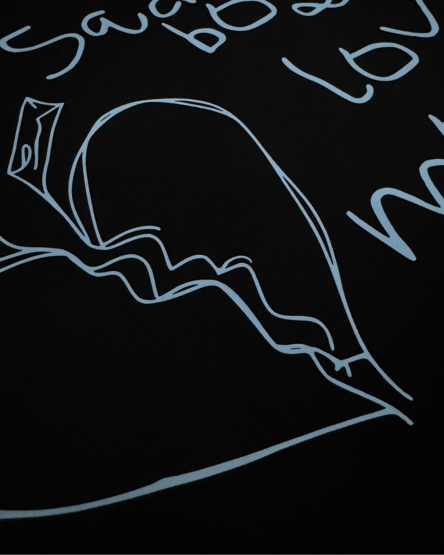 SAD BOYS 310G TEE — BLACK / BLUE