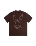 BUNNY 250G TEE — CHOCOLATE / PINK
