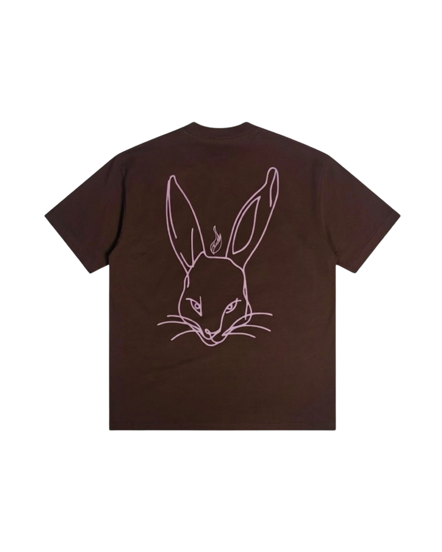 BUNNY 250G TEE — CHOCOLATE / PINK