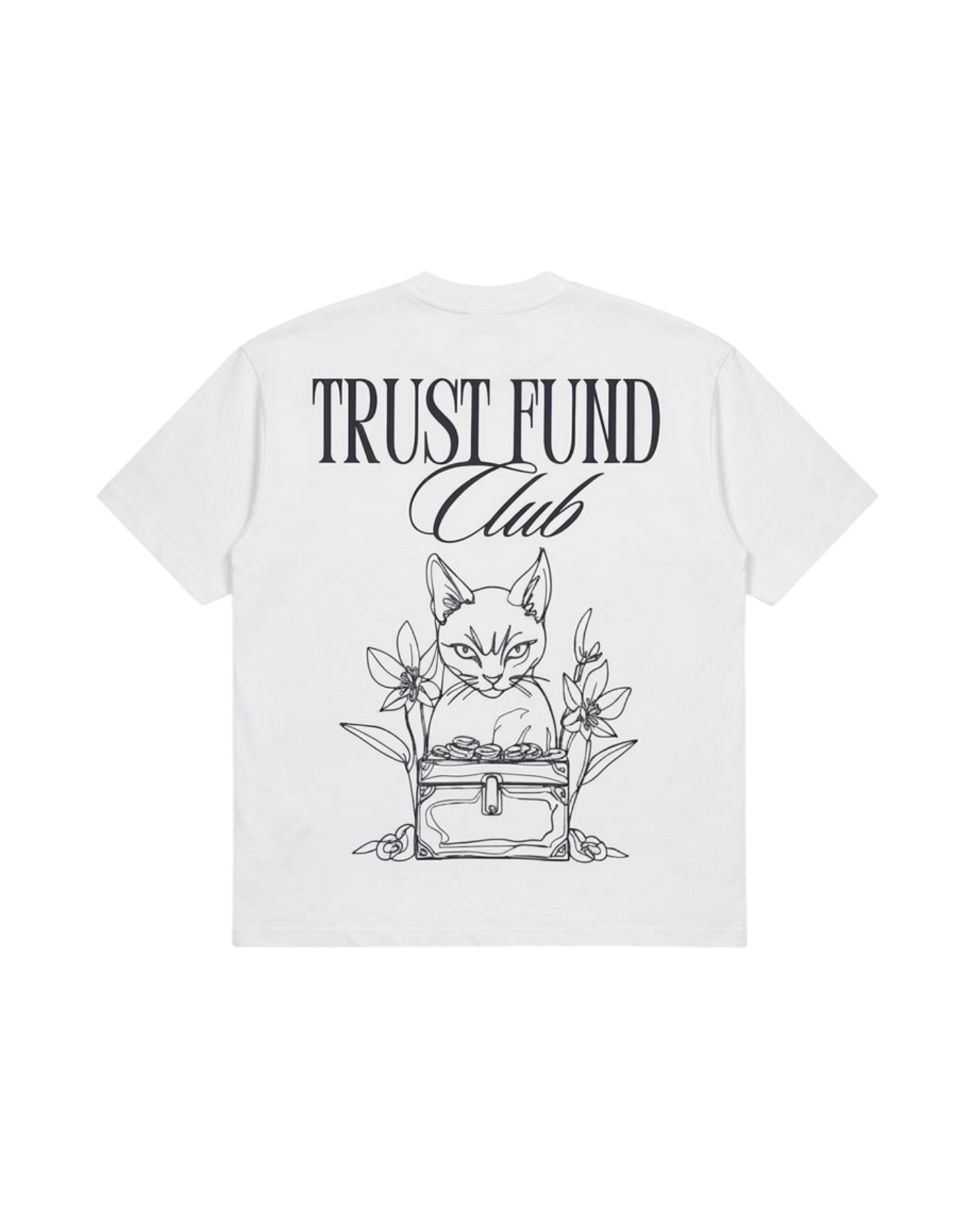 TRUST FUND 250G TEE — IVORY / GREY