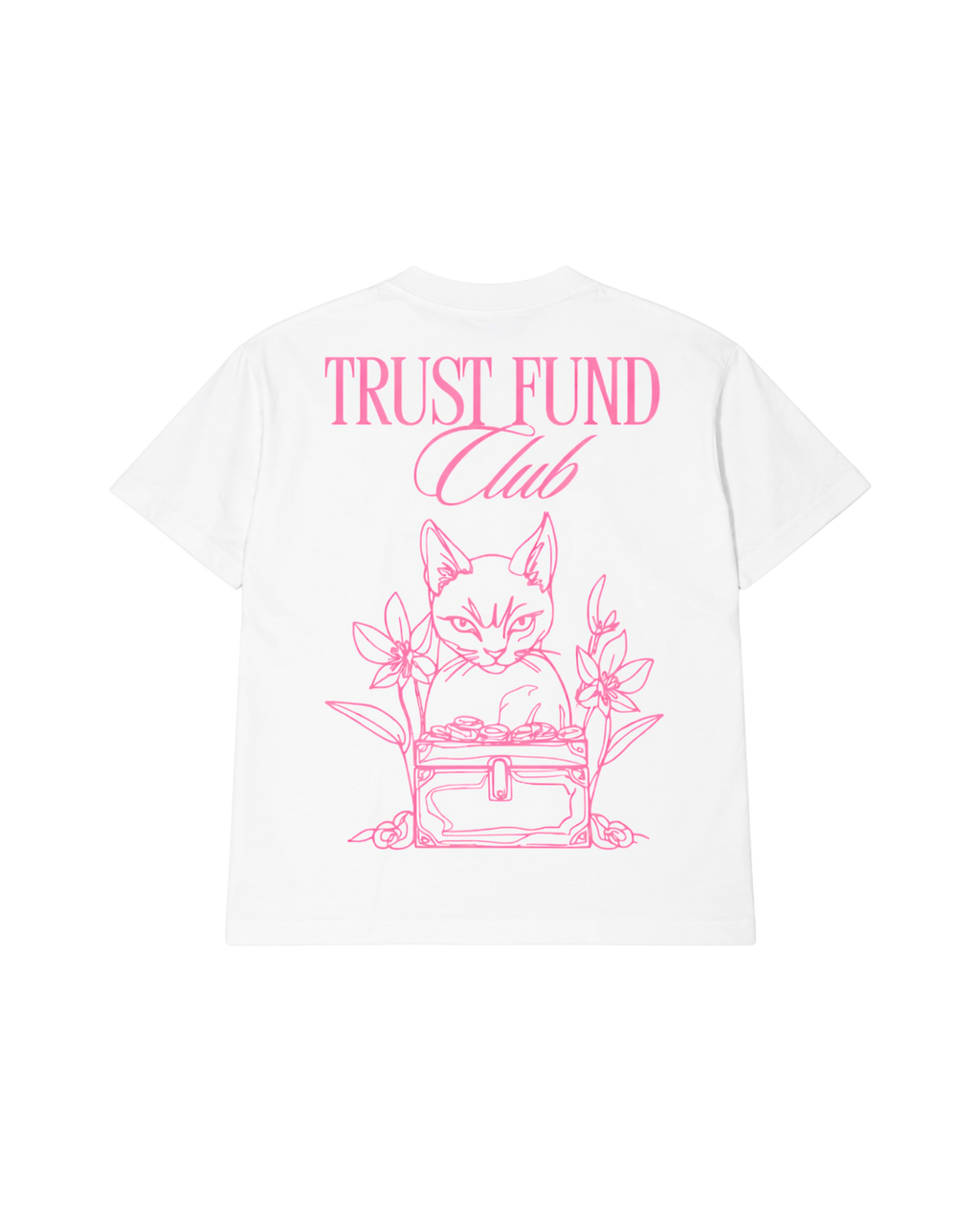 TRUST FUND 250G TEE — IVORY / PINK
