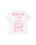TRUST FUND 250G TEE — IVORY / PINK