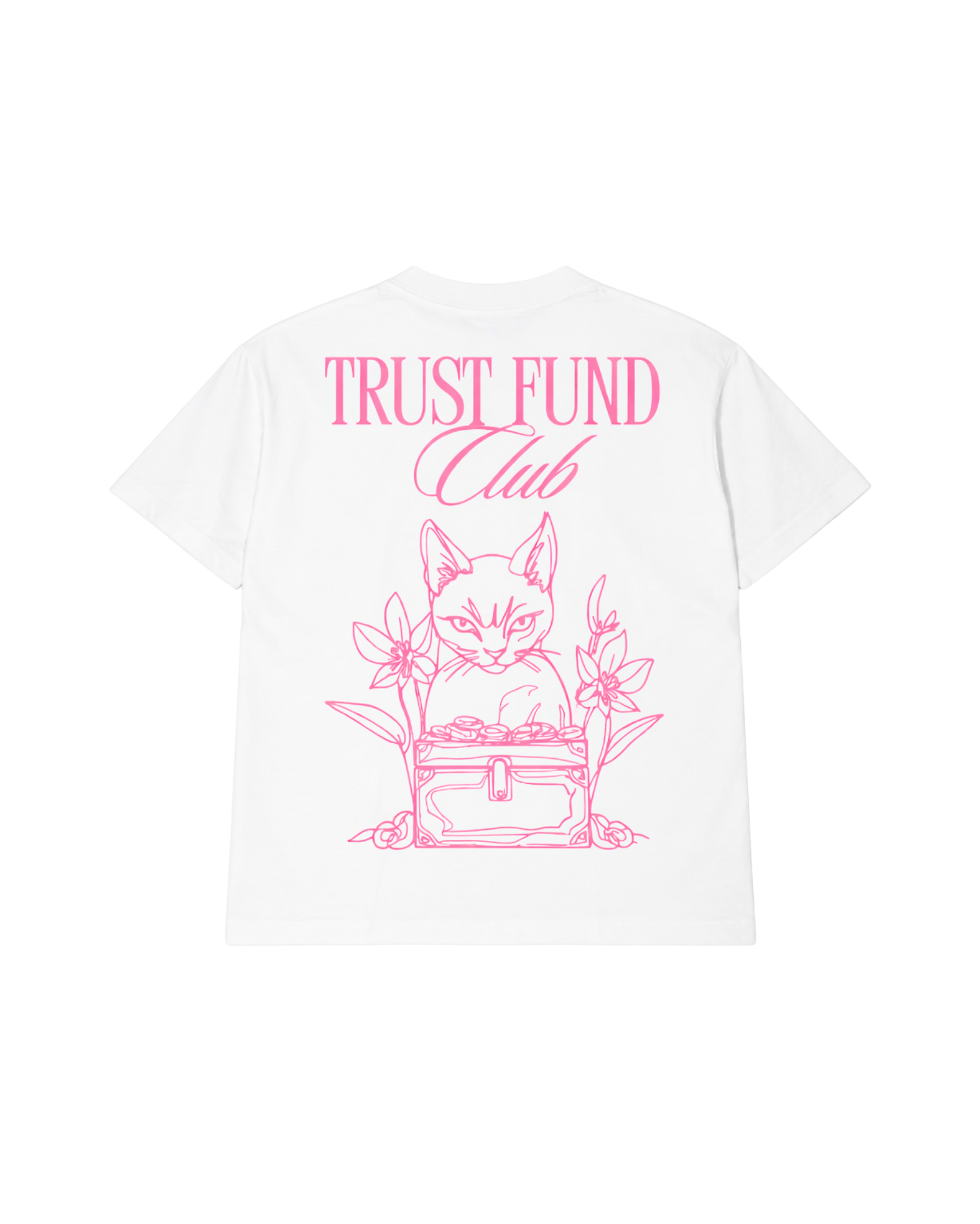 TRUST FUND 250G TEE — IVORY / PINK