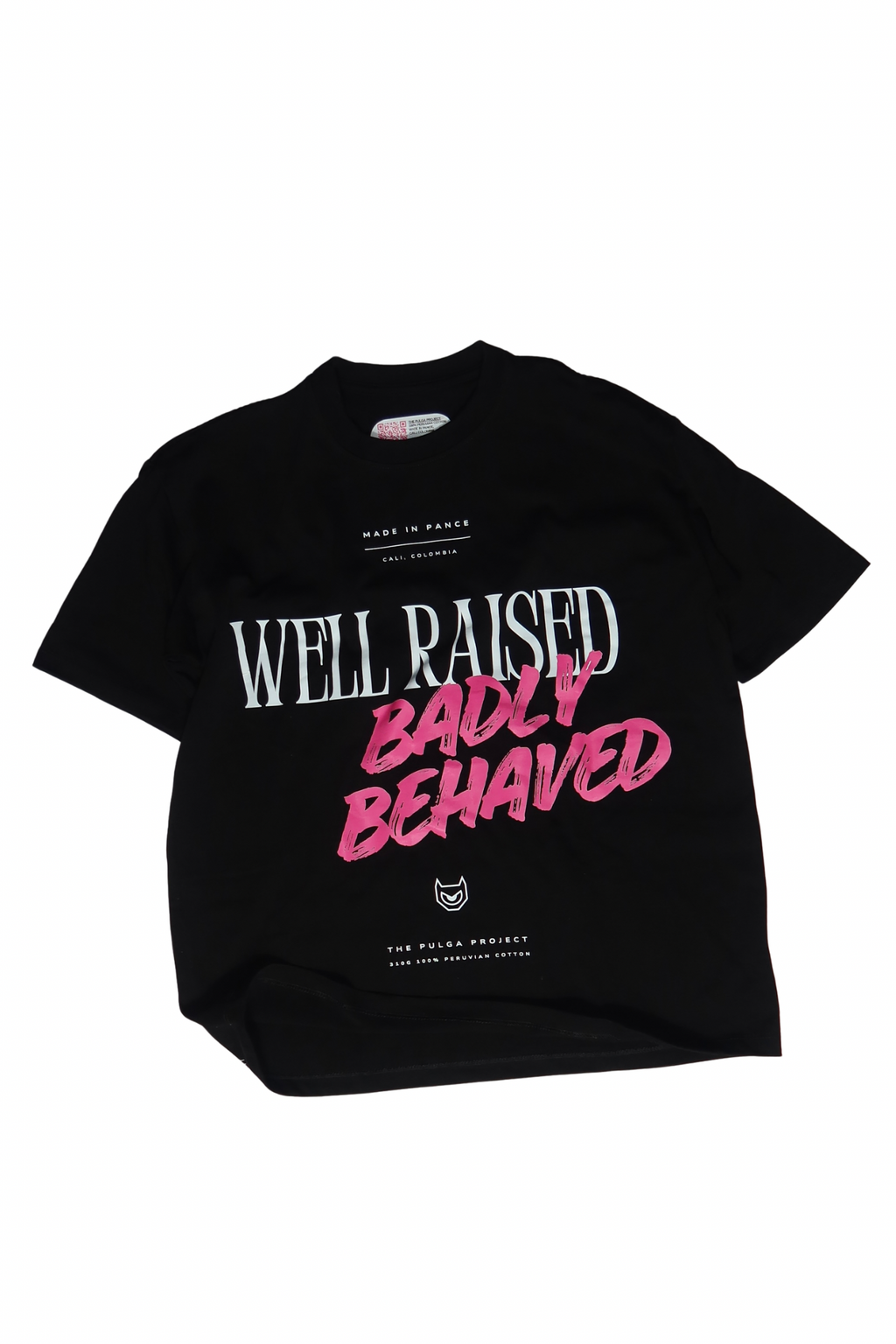WELL RAISED 310G TEE — BLACK / PINK — CALI FASHION WEEK 2026