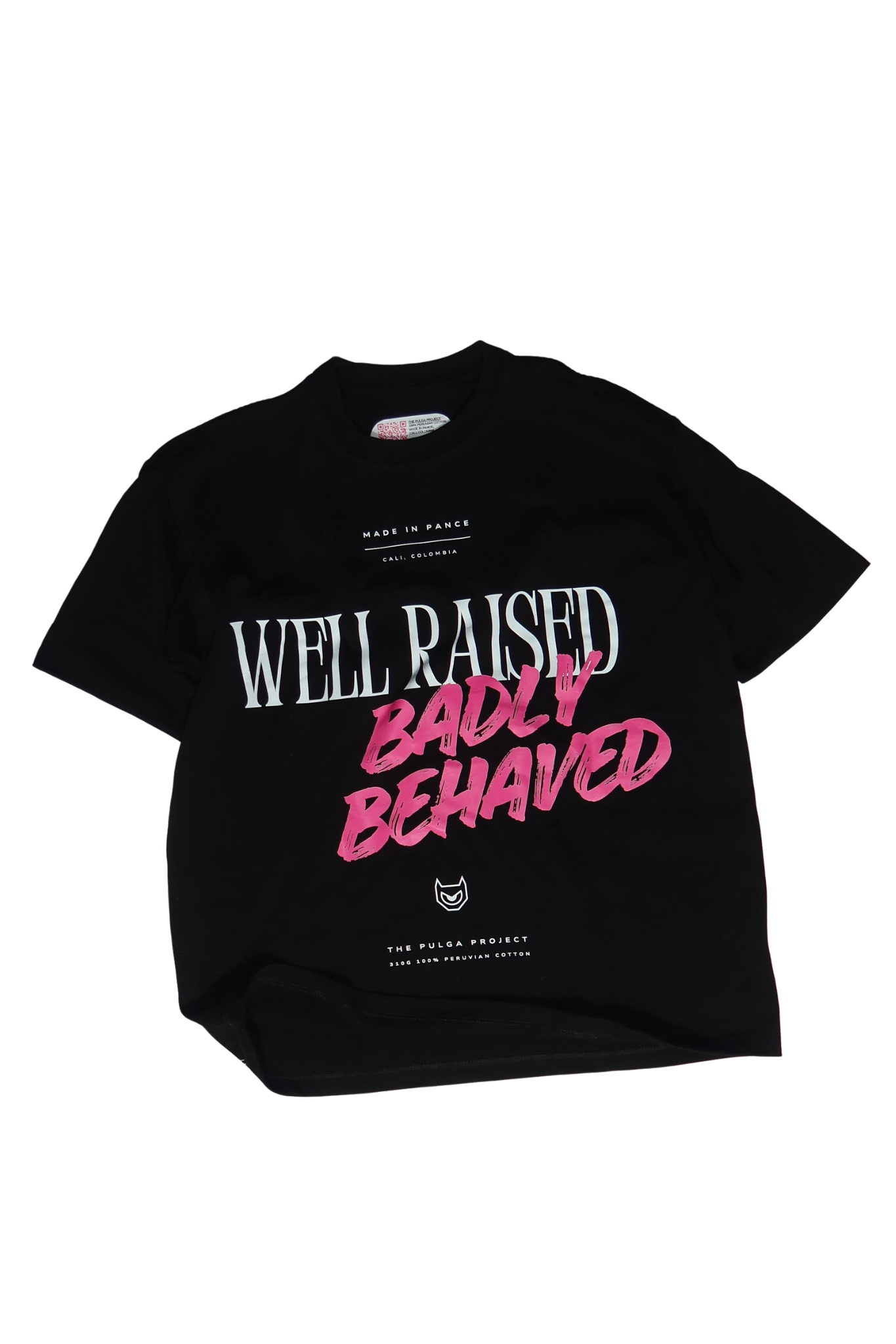 WELL RAISED 310G TEE — BLACK / PINK — CALI FASHION WEEK 2026